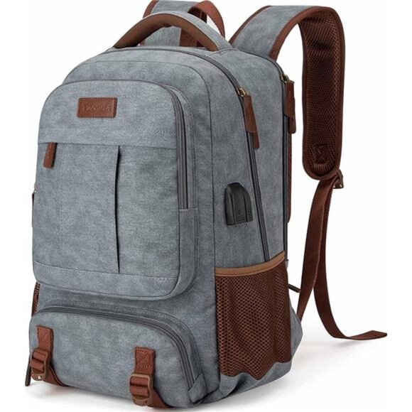 Other - Canvas Laptop Backpack, Bag for Men Women,Travel Work Rucksack Fits 15.6
